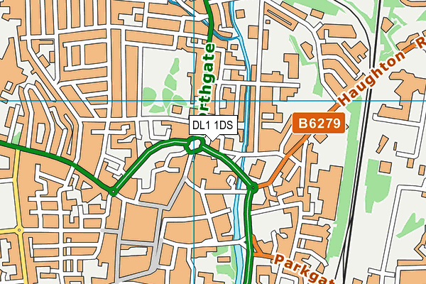 DL1 1DS map - OS VectorMap District (Ordnance Survey)