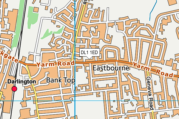 DL1 1ED map - OS VectorMap District (Ordnance Survey)