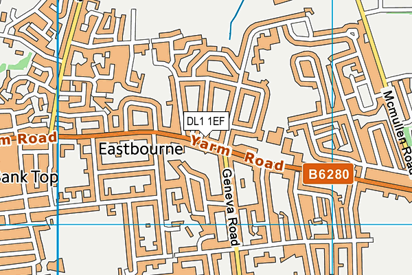 DL1 1EF map - OS VectorMap District (Ordnance Survey)