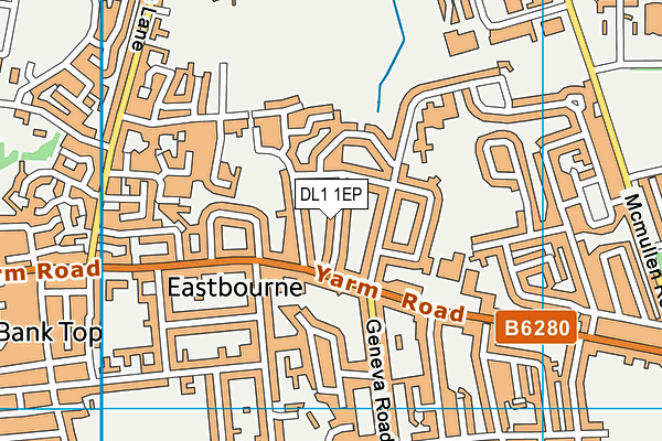 DL1 1EP map - OS VectorMap District (Ordnance Survey)