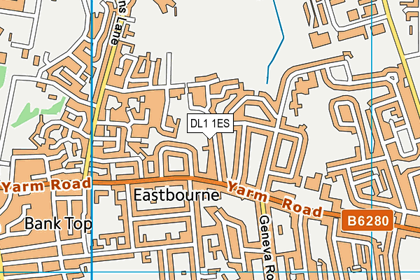 DL1 1ES map - OS VectorMap District (Ordnance Survey)