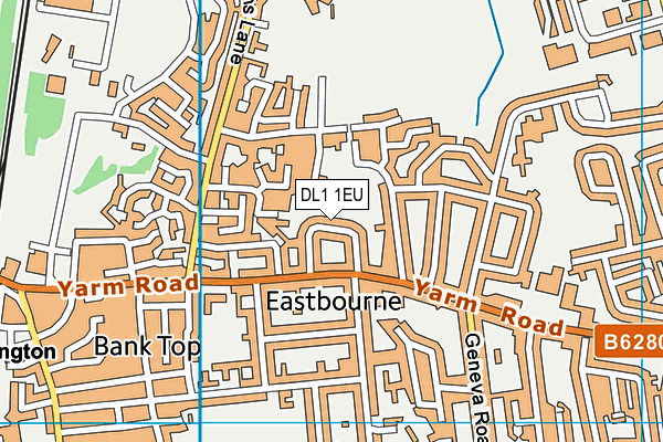 DL1 1EU map - OS VectorMap District (Ordnance Survey)