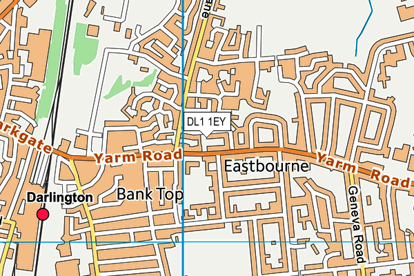 DL1 1EY map - OS VectorMap District (Ordnance Survey)