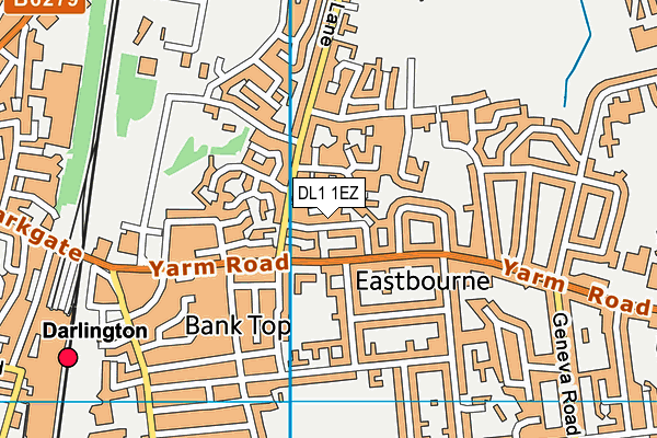 DL1 1EZ map - OS VectorMap District (Ordnance Survey)