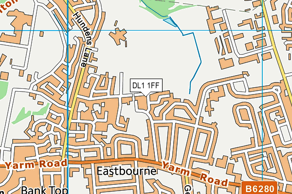 DL1 1FF map - OS VectorMap District (Ordnance Survey)