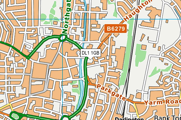 DL1 1GB map - OS VectorMap District (Ordnance Survey)