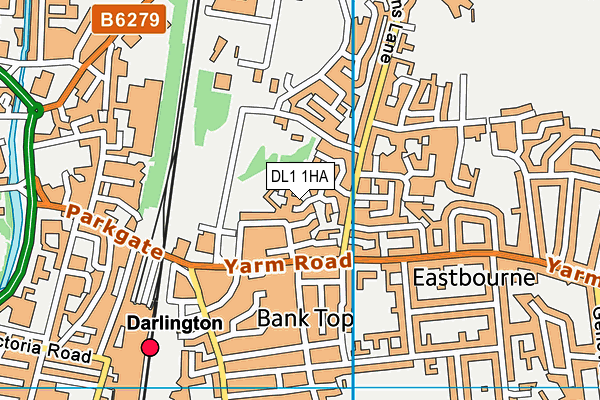 DL1 1HA map - OS VectorMap District (Ordnance Survey)