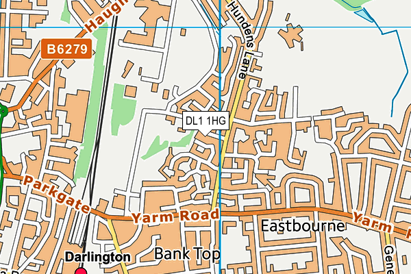 DL1 1HG map - OS VectorMap District (Ordnance Survey)