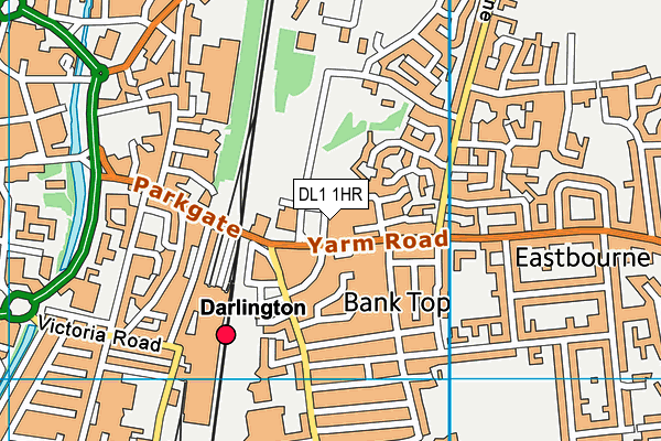 DL1 1HR map - OS VectorMap District (Ordnance Survey)