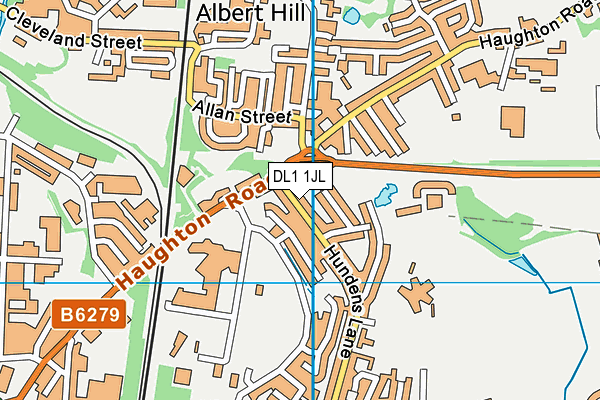 DL1 1JL map - OS VectorMap District (Ordnance Survey)