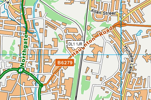 DL1 1JR map - OS VectorMap District (Ordnance Survey)