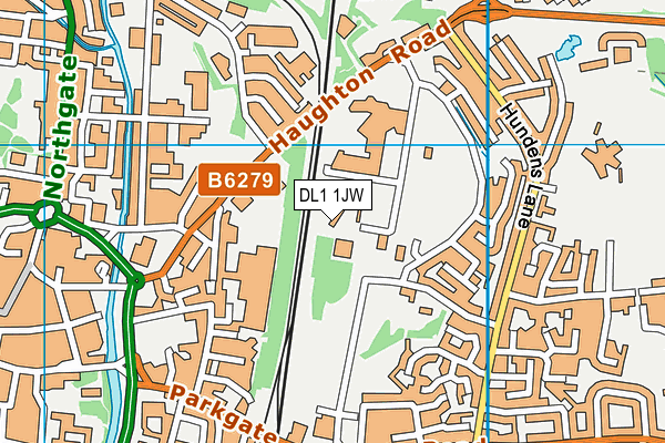 DL1 1JW map - OS VectorMap District (Ordnance Survey)