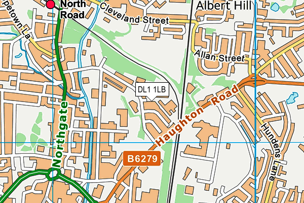 DL1 1LB map - OS VectorMap District (Ordnance Survey)