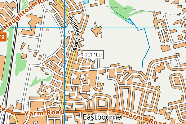 DL1 1LD map - OS VectorMap District (Ordnance Survey)