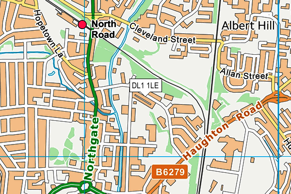 DL1 1LE map - OS VectorMap District (Ordnance Survey)