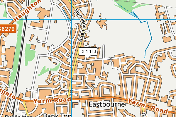 DL1 1LJ map - OS VectorMap District (Ordnance Survey)