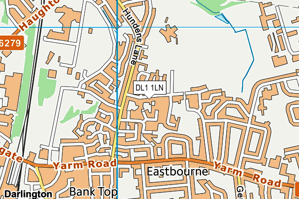 DL1 1LN map - OS VectorMap District (Ordnance Survey)