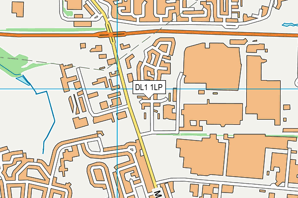 DL1 1LP map - OS VectorMap District (Ordnance Survey)