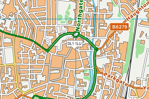 DL1 1LU map - OS VectorMap District (Ordnance Survey)