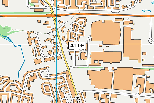 DL1 1NA map - OS VectorMap District (Ordnance Survey)