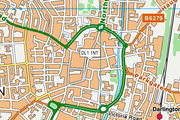 DL1 1NT map - OS VectorMap District (Ordnance Survey)
