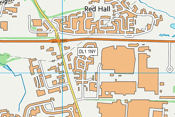 DL1 1NY map - OS VectorMap District (Ordnance Survey)