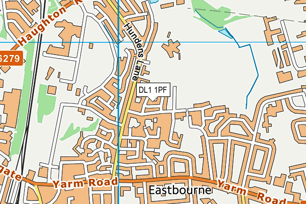 DL1 1PF map - OS VectorMap District (Ordnance Survey)