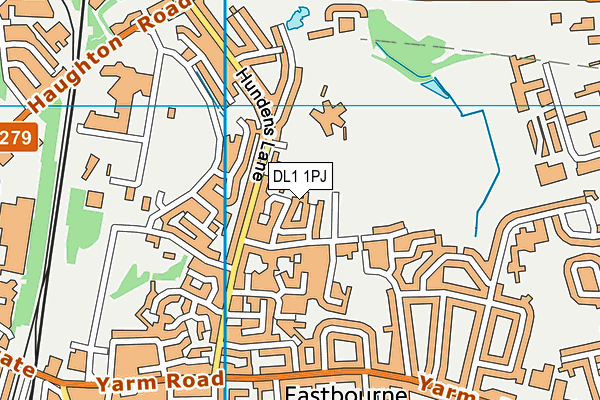 DL1 1PJ map - OS VectorMap District (Ordnance Survey)
