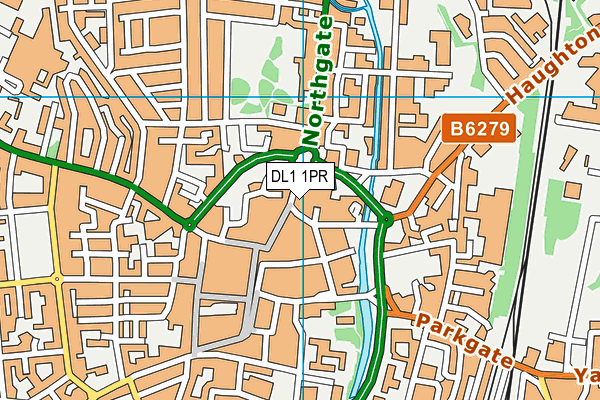 DL1 1PR map - OS VectorMap District (Ordnance Survey)