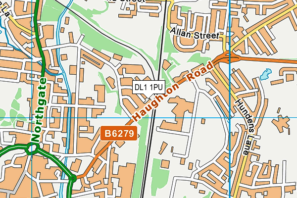 DL1 1PU map - OS VectorMap District (Ordnance Survey)