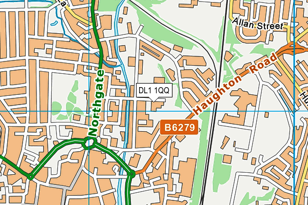 DL1 1QQ map - OS VectorMap District (Ordnance Survey)