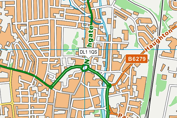 DL1 1QS map - OS VectorMap District (Ordnance Survey)