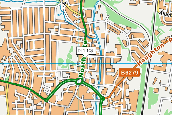 DL1 1QU map - OS VectorMap District (Ordnance Survey)