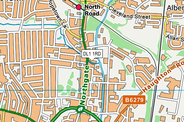 DL1 1RD map - OS VectorMap District (Ordnance Survey)