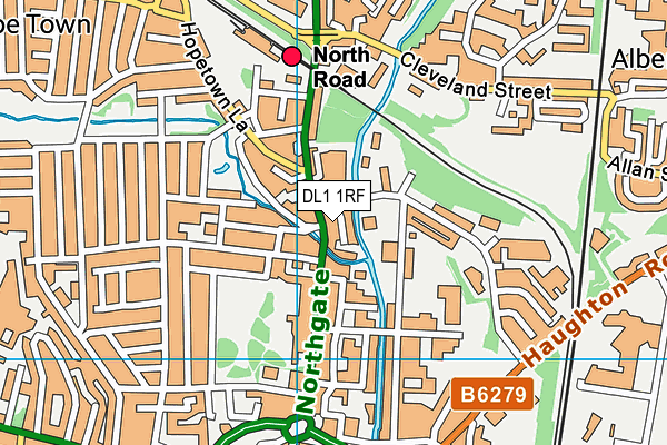 DL1 1RF map - OS VectorMap District (Ordnance Survey)