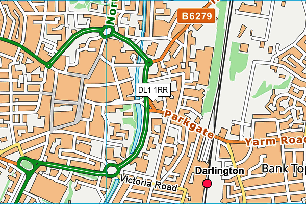 DL1 1RR map - OS VectorMap District (Ordnance Survey)