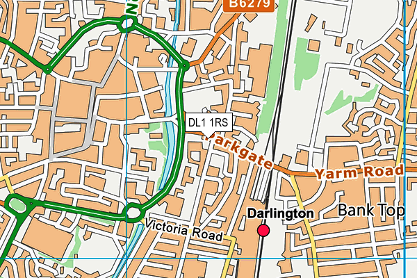 DL1 1RS map - OS VectorMap District (Ordnance Survey)