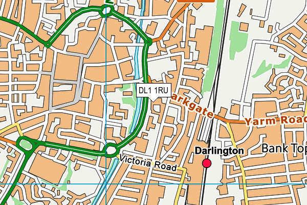 DL1 1RU map - OS VectorMap District (Ordnance Survey)