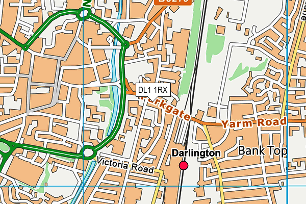DL1 1RX map - OS VectorMap District (Ordnance Survey)
