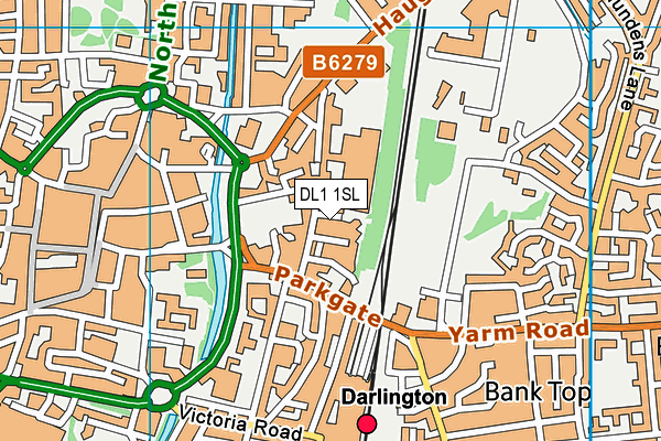 DL1 1SL map - OS VectorMap District (Ordnance Survey)