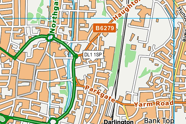 DL1 1SP map - OS VectorMap District (Ordnance Survey)