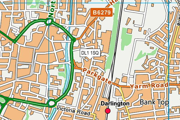 DL1 1SQ map - OS VectorMap District (Ordnance Survey)