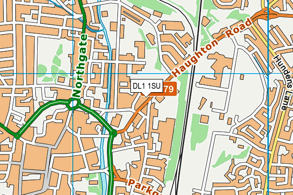 DL1 1SU map - OS VectorMap District (Ordnance Survey)