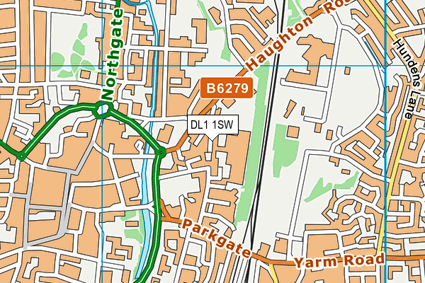 DL1 1SW map - OS VectorMap District (Ordnance Survey)