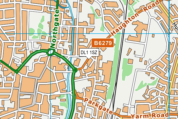 DL1 1SZ map - OS VectorMap District (Ordnance Survey)