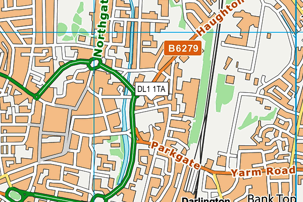 DL1 1TA map - OS VectorMap District (Ordnance Survey)