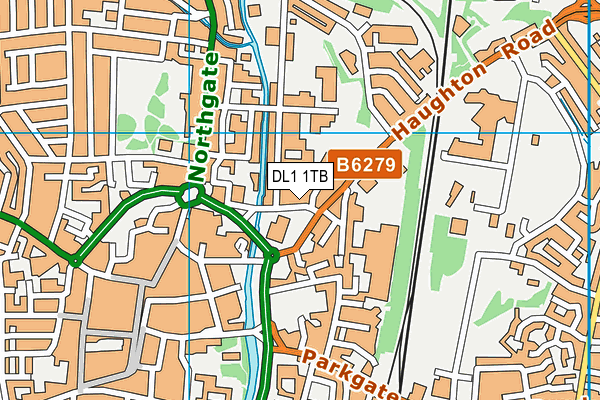 DL1 1TB map - OS VectorMap District (Ordnance Survey)