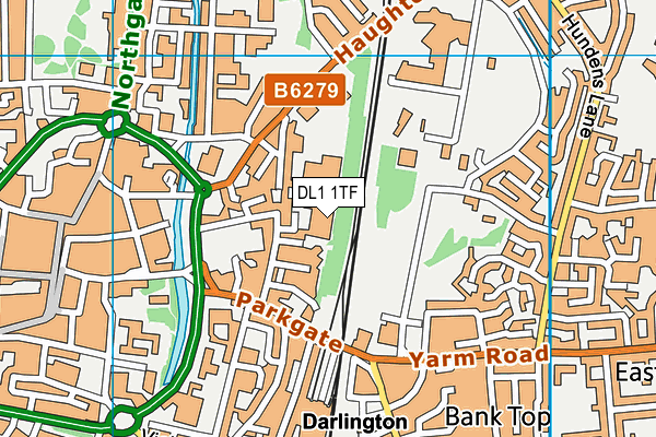 DL1 1TF map - OS VectorMap District (Ordnance Survey)