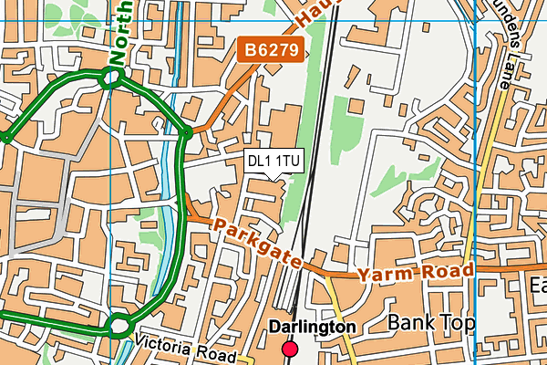 DL1 1TU map - OS VectorMap District (Ordnance Survey)