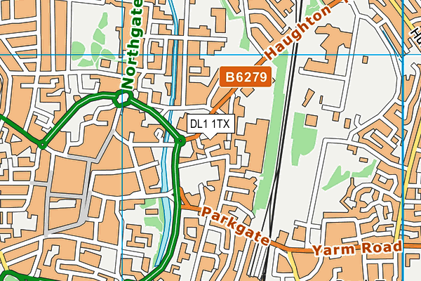 DL1 1TX map - OS VectorMap District (Ordnance Survey)